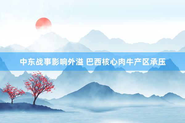 中东战事影响外溢 巴西核心肉牛产区承压