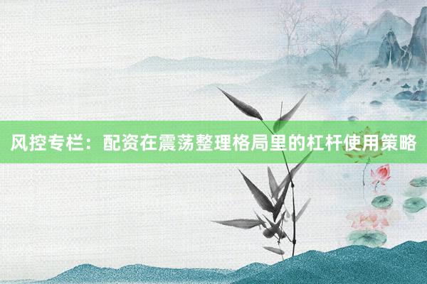 风控专栏：配资在震荡整理格局里的杠杆使用策略