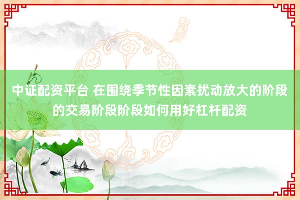 中证配资平台 在围绕季节性因素扰动放大的阶段的交易阶段阶段如何用好杠杆配资