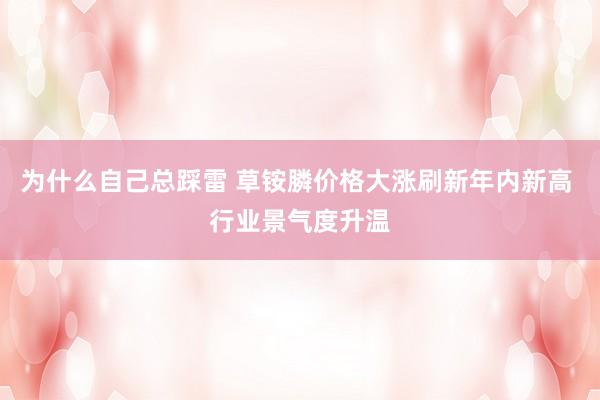 为什么自己总踩雷 草铵膦价格大涨刷新年内新高 行业景气度升温