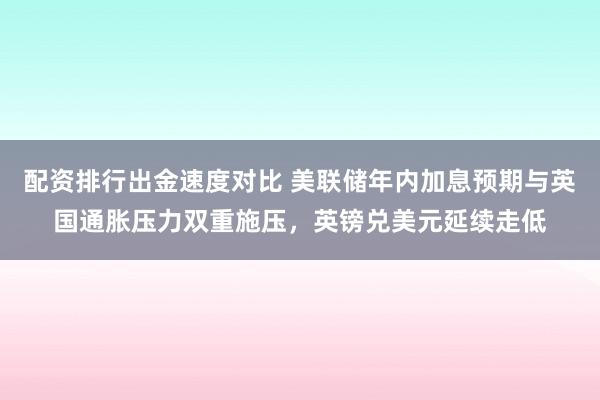 配资排行出金速度对比 美联储年内加息预期与英国通胀压力双重施压，英镑兑美元延续走低